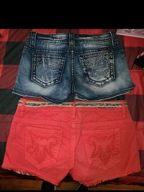 Miss Me Blue and MEK Red Jean Shorts Set 27